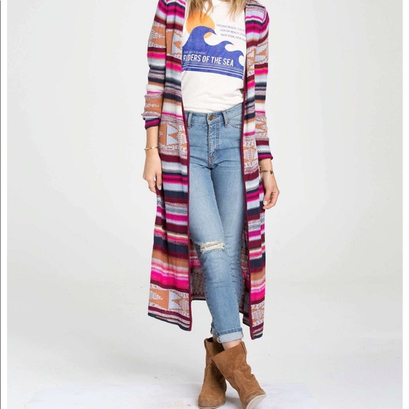 Billabong Sweaters - Boho Duster Sweater by Billabong ‘Fade to Dusk’